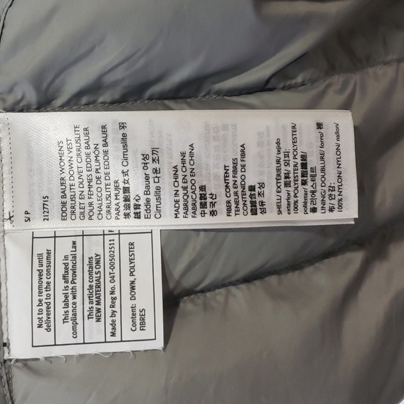 EDDIE BAUER 650 Down filled Puffer Vest Metallic - Picture 8 of 8